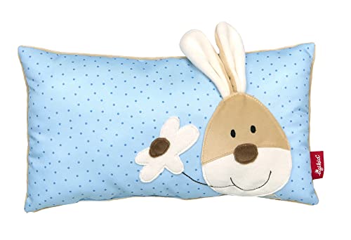 SIGIKID 40992 Kuschelkissen Semmel Bunny Mädchen und Jungen Babyspielzeug empfohlen ab Geburt blau/beige, 1 Stück (1er Pack) von Sigikid