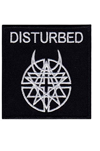 Disturbed Square Us Metal Band Aufnäher Besticktes Patch zum Aufbügeln Applique von SigitasTrading