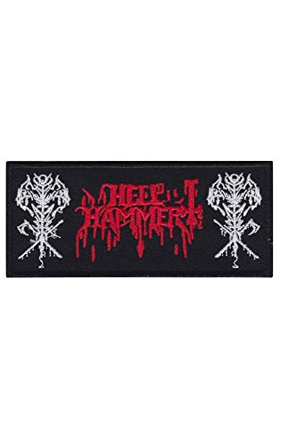 Hellhammer Extreme Metal Band Aufnäher Besticktes Patch zum Aufbügeln Applique von SigitasTrading