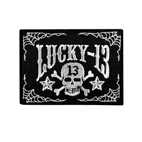 LUCKY 13 Biker Rider Aufnäher Besticktes Patch zum Aufbügeln Applique von SigitasTrading