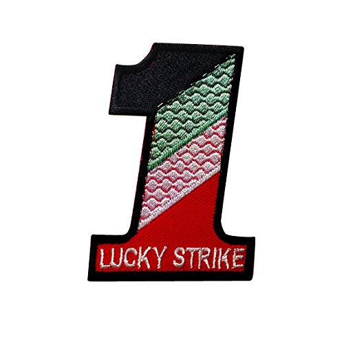 LUCKY STRIKE F1 Aufnäher Besticktes Patch zum Aufbügeln Applique von SigitasTrading