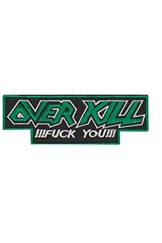 Overkill Fuck You Thrash Metal Band Aufnäher Besticktes Patch zum Aufbügeln Applique von SigitasTrading