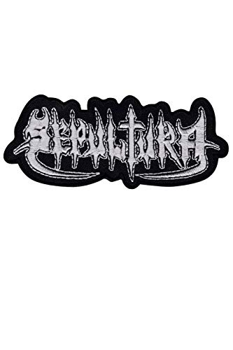 Sepultura Silver Metal Band Aufnäher Besticktes Patch zum Aufbügeln Applique von SigitasTrading