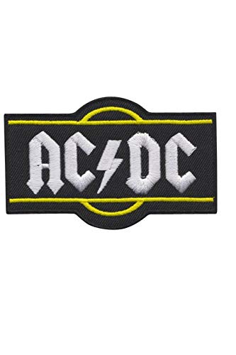 SigitasTrading Ac Dc ACDC Gold Silver Aufnäher Besticktes Patch zum Aufbügeln Applique von SigitasTrading