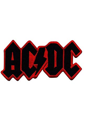 SigitasTrading Ac Dc ACDC Schwarz Rot Black Red Aufnäher Besticktes Patch zum Aufbügeln Applique von SigitasTrading