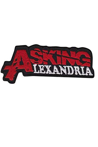 SigitasTrading Asking Alexandria Red Silver Aufnäher Besticktes Patch zum Aufbügeln Applique von SigitasTrading