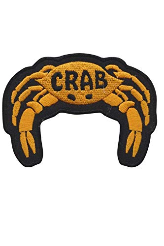 SigitasTrading Crab Reggae Ska Beat Gold Aufnäher Besticktes Patch zum Aufbügeln Applique von SigitasTrading