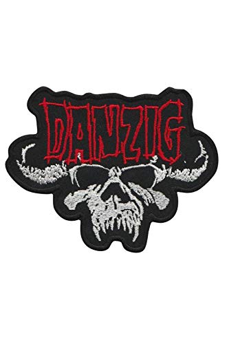 SigitasTrading Danzig Red Silver Aufnäher Besticktes Patch zum Aufbügeln Applique von SigitasTrading