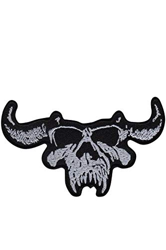 SigitasTrading Danzig Skull Logo Aufnäher Besticktes Patch zum Aufbügeln Applique von SigitasTrading