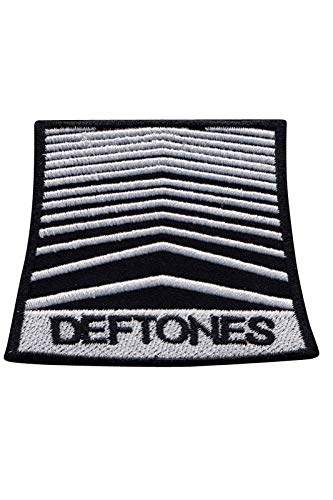 SigitasTrading Deftones Silber-Schwarz Aufnäher Besticktes Patch zum Aufbügeln Applique von SigitasTrading