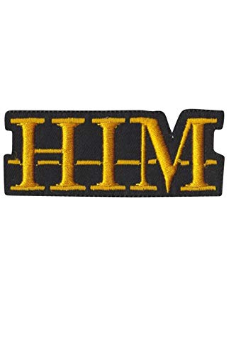 SigitasTrading Him Gold Aufnäher Besticktes Patch zum Aufbügeln Applique von SigitasTrading