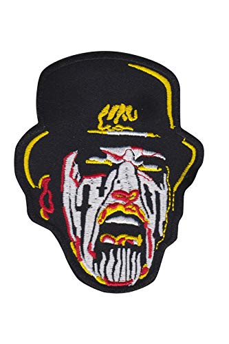 SigitasTrading King Diamond Kim Bendix Petersen Head Aufnäher Besticktes Patch zum Aufbügeln Applique von SigitasTrading