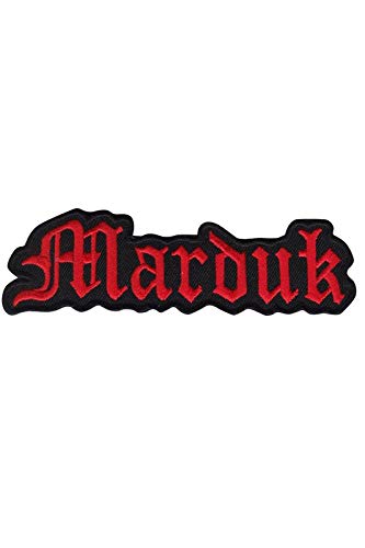 SigitasTrading Marduk Red Black Metal Band Aufnäher Besticktes Patch zum Aufbügeln Applique von SigitasTrading