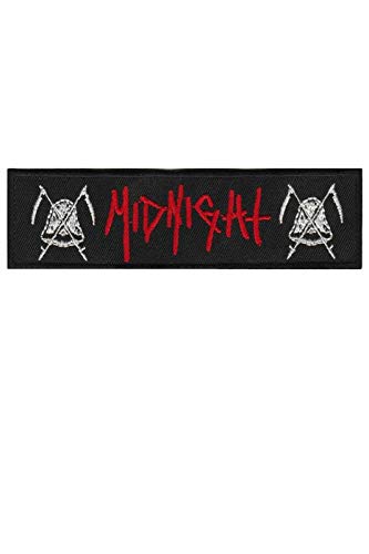 SigitasTrading Midnight Black Speed Metal Aufnäher Besticktes Patch zum Aufbügeln Applique von SigitasTrading