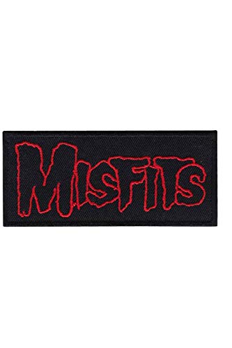 SigitasTrading Misfit Misfits Red Silver Aufnäher Besticktes Patch zum Aufbügeln Applique von SigitasTrading