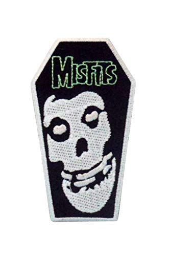 SigitasTrading Misfit Misfits Skull Usa Us Punkband Aufnäher Besticktes Patch zum Aufbügeln Applique von SigitasTrading