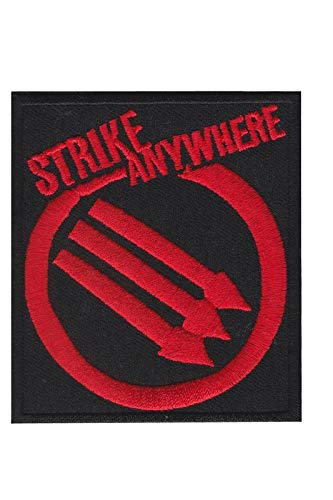 SigitasTrading Musik Strike Anywhere Red Polit Melodic Hardcore B Aufnäher Besticktes Patch zum Aufbügeln Applique von SigitasTrading