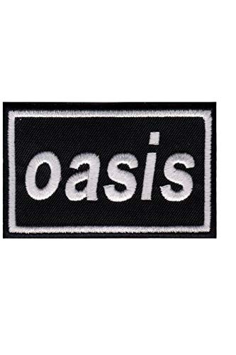 SigitasTrading Oasis Schwarz Silber Aufnäher Besticktes Patch zum Aufbügeln Applique von SigitasTrading