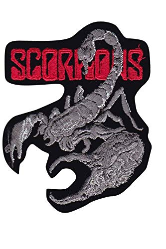 SigitasTrading Scorpions Silver Red Hq Aufnäher Besticktes Patch zum Aufbügeln Applique von SigitasTrading