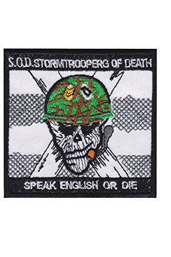 SigitasTrading Sod Stormtroopers of Death Speak English Or Di Aufnäher Besticktes Patch zum Aufbügeln Applique von SigitasTrading