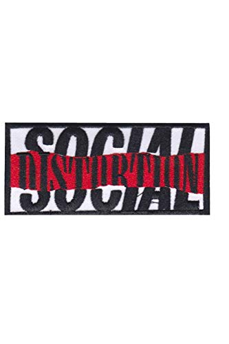 Social Distortion Red Black Aufnäher Besticktes Patch zum Aufbügeln Applique von SigitasTrading