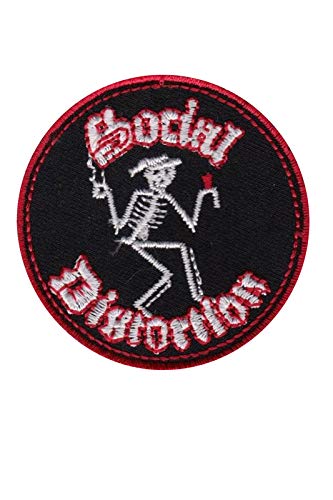 Social Distortion Round Aufnäher Besticktes Patch zum Aufbügeln Applique von SigitasTrading