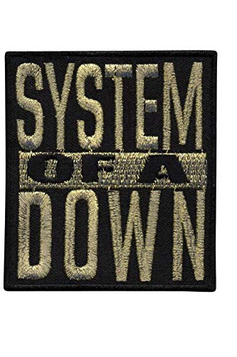 System Of A Down Gold Aufnäher Besticktes Patch zum Aufbügeln Applique von SigitasTrading