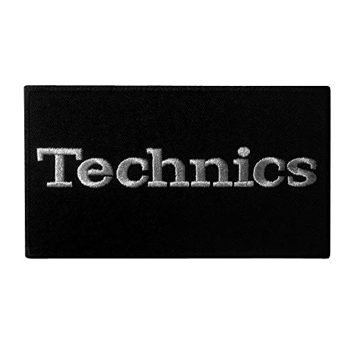 Technics DJ Turntable DJ Party Aufnäher Besticktes Patch zum Aufbügeln Applique von SigitasTrading