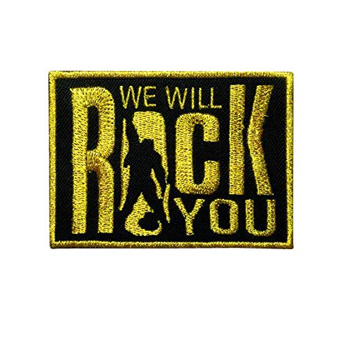 We will Rock You T etc Rocker Aufnäher Besticktes Patch zum Aufbügeln Applique von SigitasTrading