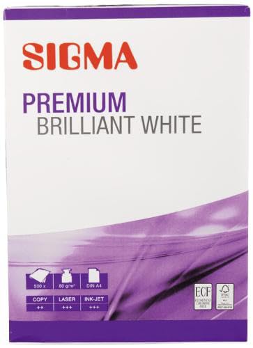 SIGMA DIN A4 Kopierpapier Premium, 80 g/m², hochweiß, 500 Blatt von Sigma