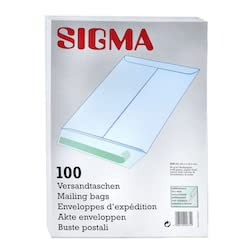 Sigma Versandtaschen ohne Fenster, DIN C4, weiß, 100 Stück von Sigma