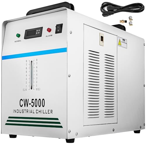 Industrieller Wasserkühler 6L CW-5000DG CO2 Laser Rohrkühler Wasserkühler Wasserkühlung Water Chiller zum Kühlen von CO2 Glaslaserröhre 800 W 220 V für CO2 Laser Graviermaschine 10 L/Min (CW5000DG) von Sihao