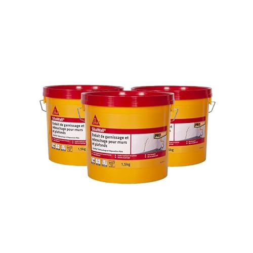 3er-Set SIKA SikaWall Füll- und Reparaturspachtel für Wände und Decken in Pastenform - 1,5Kg von Sika