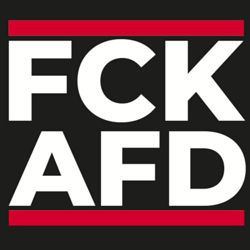 100x FCK AFD Aufkleber - Sticker - Set mit 100 Stickern - Geschlitzte Rückseite - 5,2cm x 5,2cm - von Sikida