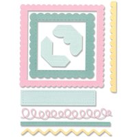 Sizzix Thinlits Stanzschablone "Fabulous Frames & Borders" von Silber