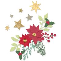 Sizzix Thinlits Stanzschablone "Festive Foliage" von Silber