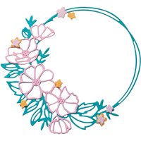 Sizzix Thinlits Stanzschablone "Floral Round" von Silber