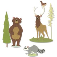 Sizzix Thinlits Stanzschablone "Forest Animals #2" von Silber