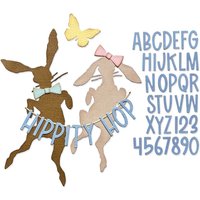 Sizzix Thinlits Stanzschablone "Hippity Hop by Tim Holtz" von Silber