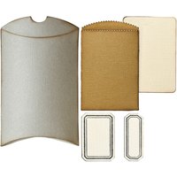 Sizzix Thinlits Stanzschablone "Pillow Box + Bag by Tim Holtz" von Silber