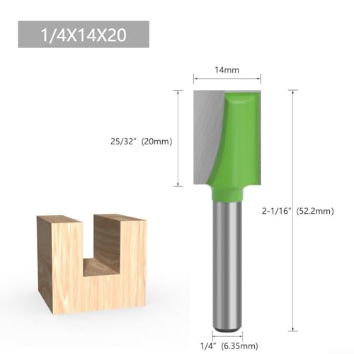 Oberfräsen-Bit, 6, 35 mm Schaft, für Holzbearbeitung und CNC-Graviermaschinen (14 x 20 mm) von Sileduove