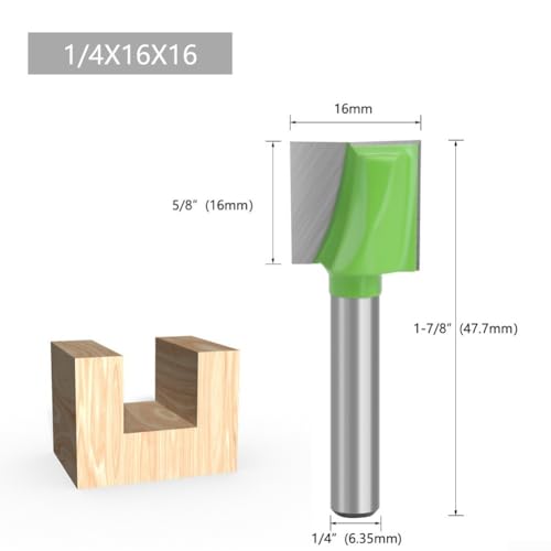 Oberfräsen-Bit, 6, 35 mm Schaft, für Holzbearbeitung und CNC-Graviermaschinen (16 x 16 mm) von Sileduove