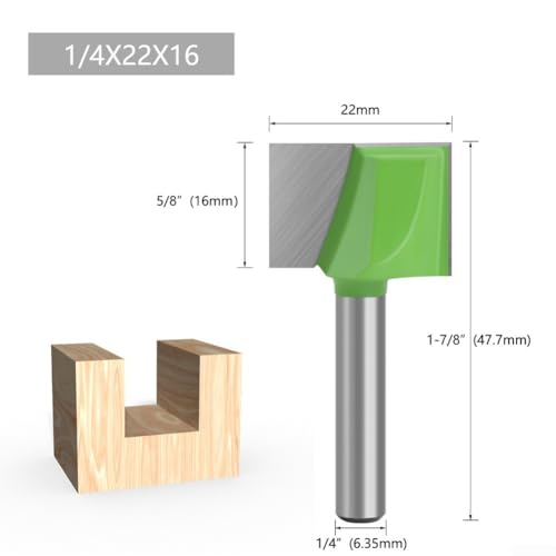 Oberfräsen-Bit, 6, 35 mm Schaft, für Holzbearbeitung und CNC-Graviermaschinen (22 x 16 mm) von Sileduove