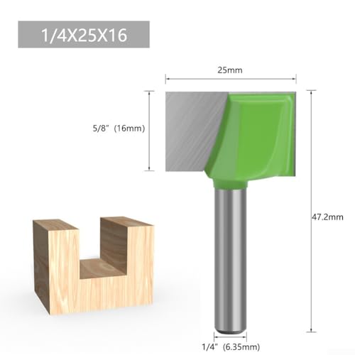 Oberfräsen-Bit, 6, 35 mm Schaft, für Holzbearbeitung und CNC-Graviermaschinen (25 x 16 mm) von Sileduove