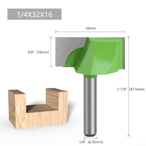 Oberfräsen-Bit, 6, 35 mm Schaft, für Holzbearbeitung und CNC-Graviermaschinen (32 x 16 mm) von Sileduove