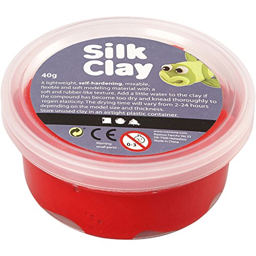 Creativ 100263 Seiden-Modelliermasse, 40 g, Rot von Silk Clay