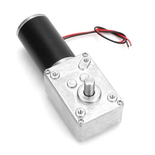 SILKROADSUPPLY Reversibler Schneckengetriebemotor mit hoher Torsion – 12-V-Elektrogetriebe mit 8-mm-Welle zur Geschwindigkeitsreduzierung (12 V, 10 U/min) von SilkRoadSupply