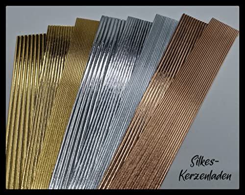 Silkes-Kerzenladen Wachsstreifen/Verzierwachs ★ GOLD 2mm ★ VST 06 von Silkes-Kerzenladen