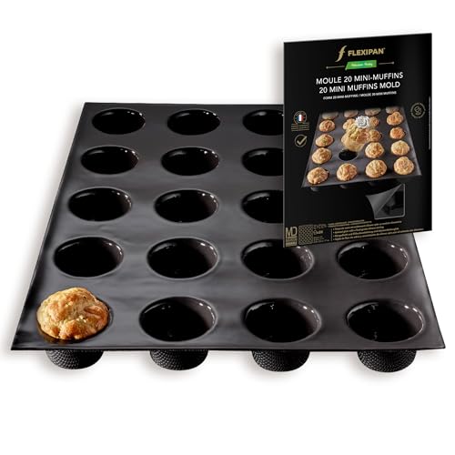 Silpat Flexipan Mini-Muffinform – die originale antihaftbeschichtete Mini-Cupcake-Form, hergestellt in Frankreich seit 1965 – von Weltklasse-Köchen vertraut – zertifizierte lebensmittelechte Silpat Flexipan Mini-Muffinform – die originale antihaftbeschichtete Mini-Cupcake-Form, hergestellt in Frankreich seit 1965 – von Weltklasse-Köchen vertraut – zertifizierte lebensmittelechte von Silpat