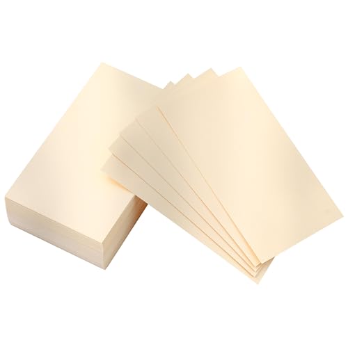 Silunkia 120 Blatt schimmernde, cremefarbene Nachrichten-Notizen, Visitenkarten, 5,1 x 8,9 cm, 250 g/m², blanko, ideal für Dankeskarten, Nachrichtenkarten, Notizen, Bastelkarten, Memo-Karten von Silunkia